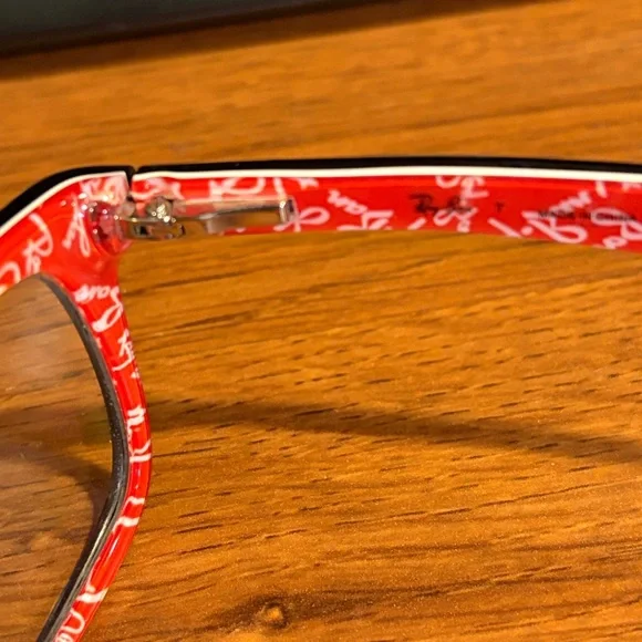 Ray bans Black Frame with Red Patterned Temples. Rb5228247953017140 - Picture 2 of 4